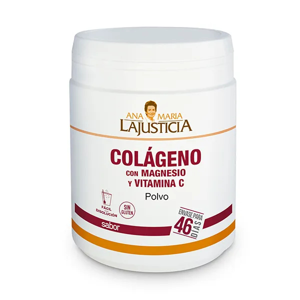 Коллагеновый порошок со вкусом клубники Colágeno Magnesio + Vit C Sabor Fresa Ana Maria La Justicia, 350 g 
Коллагеновый порошок со вкусом клубники Colágeno Magnesio + Vit C Sabor Fresa Ana Maria La Justicia, 350 g