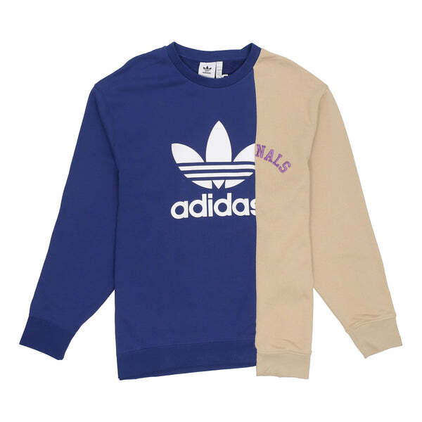 Толстовка Men's adidas originals Mr Crew Logo Printing Colorblock Irregular Round Neck Pullover Autumn Blue, синий 
Толстовка Men's adidas originals Mr Crew Logo Printing Colorblock Irregular Round Neck Pullover Autumn Blue, синий