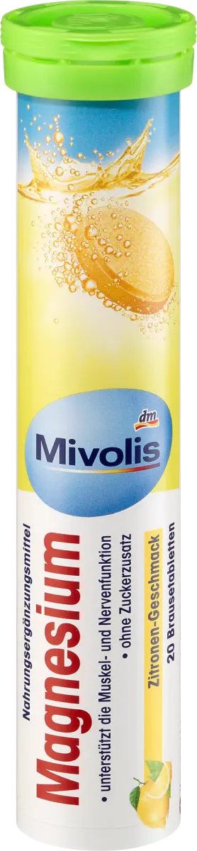 Таблетки шипучие Магний 20 шт. по 82 г. Mivolis
Таблетки шипучие Магний 20 шт. по 82 г. Mivolis