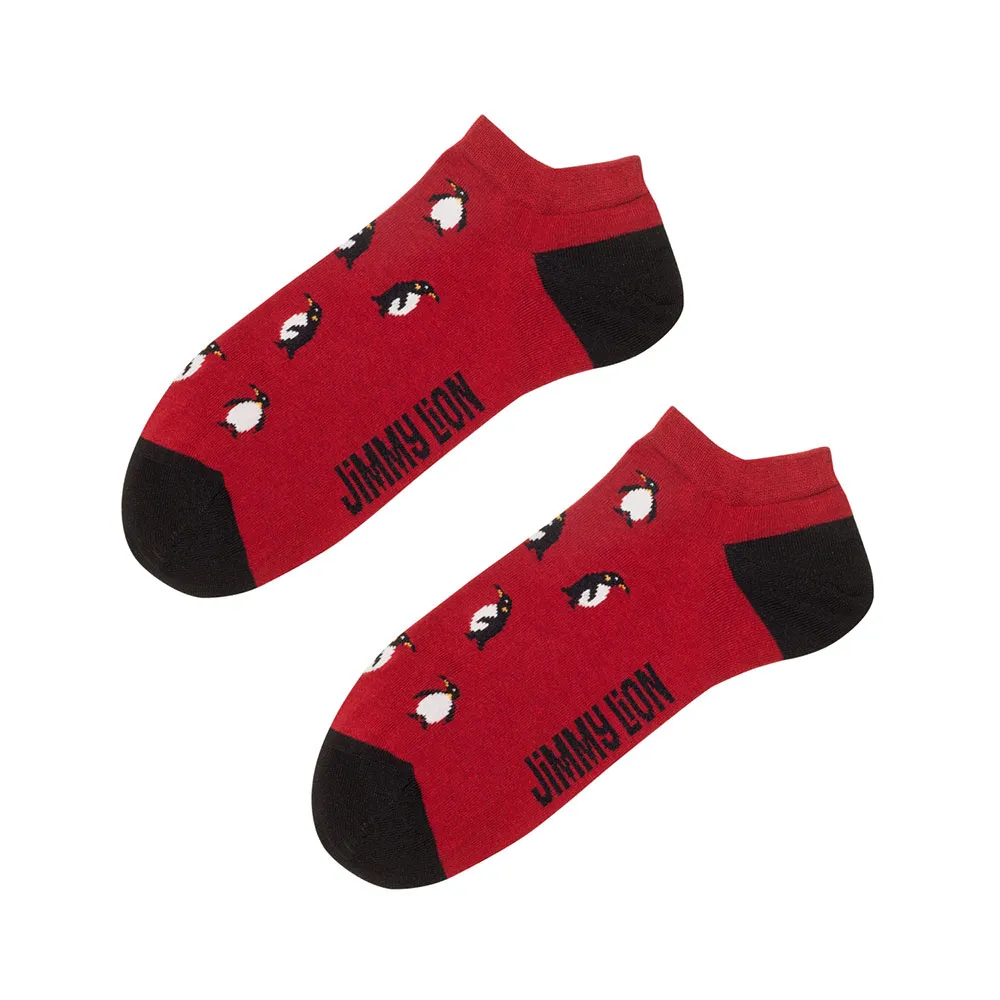 Носки Jimmy Lion Penguins short, красный 
Носки Jimmy Lion Penguins short, красный