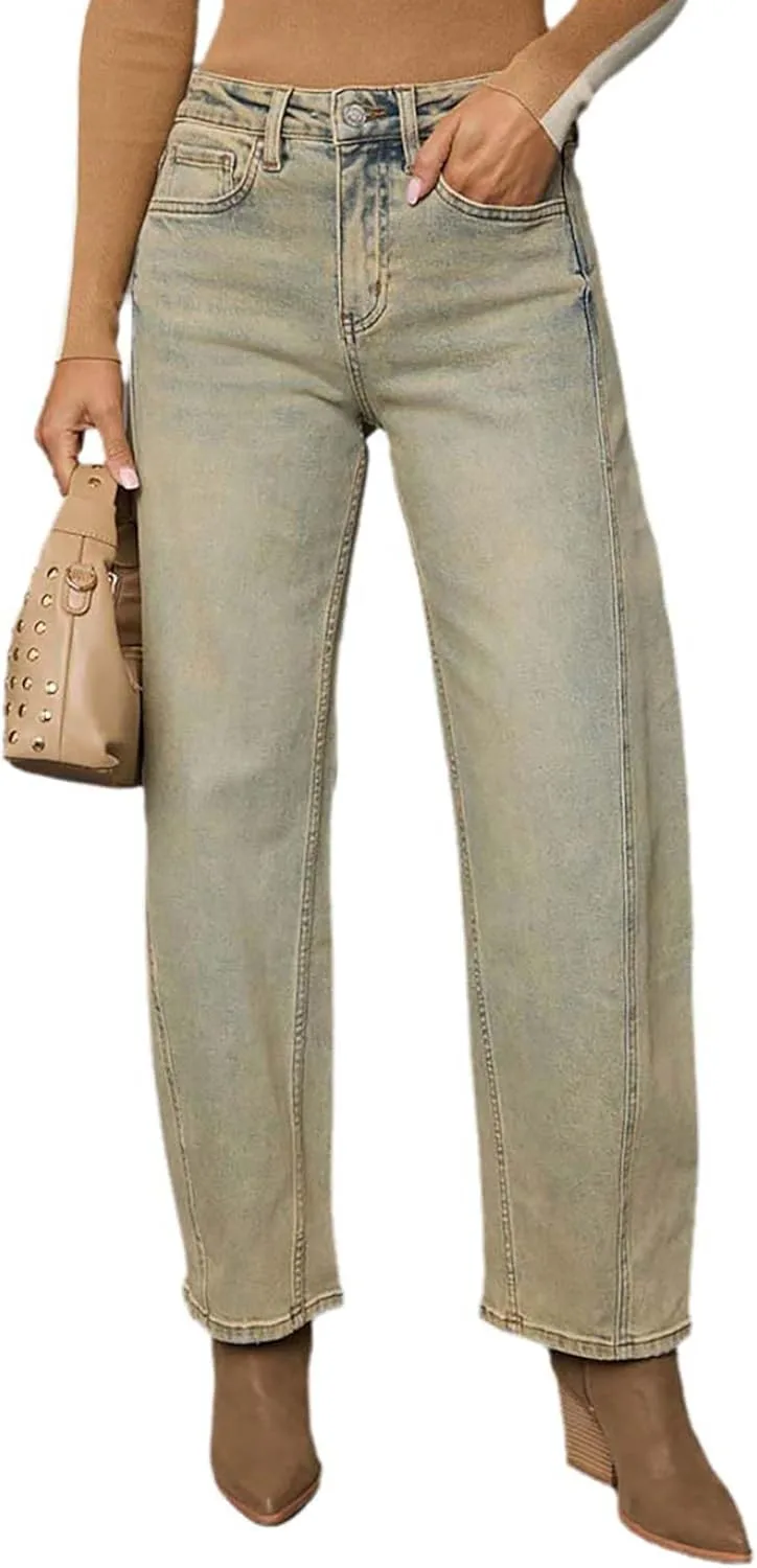 Женские джинсы ретро прямые мид-райз стрейч пэчворк расслабленного кроя QLAUYIOE
Женские джинсы ретро прямые мид-райз стрейч пэчворк расслабленного кроя QLAUYIOE