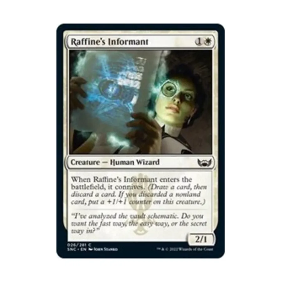 CCG Информатор Раффина (клавиша C), MTG - Streets of New Capenna
CCG Информатор Раффина (клавиша C), MTG - Streets of New Capenna