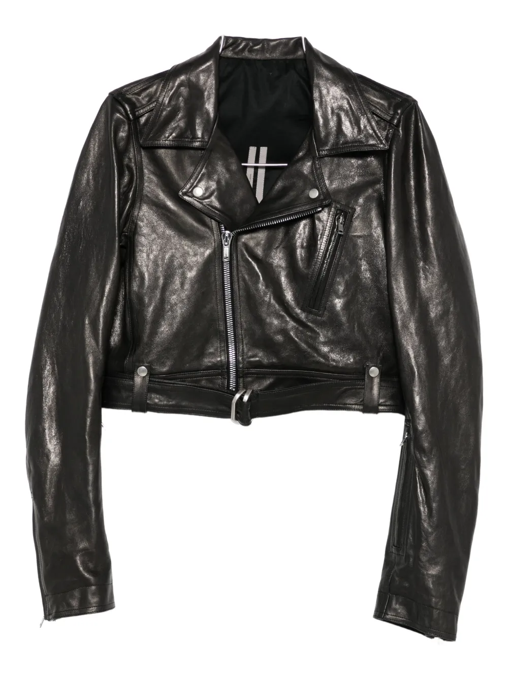 Кожаная куртка с поясом Rick Owens, черный
Кожаная куртка с поясом Rick Owens, черный