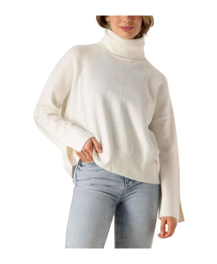 Свитер с высоким воротником Liu Jo, белый
Свитер с высоким воротником Liu Jo, белый