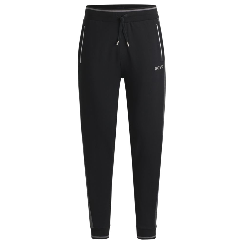 Спортивные брюки с контрастной окантовкой BOSS, черный 
Спортивные брюки с контрастной окантовкой BOSS, черный