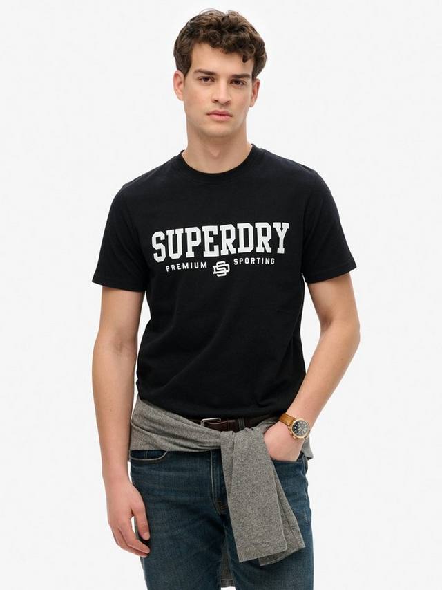 Хлопчатобумажная спортивная футболка обычного кроя с коротким рукавом core Superdry, черный
Хлопчатобумажная спортивная футболка обычного кроя с коротким рукавом core Superdry, черный