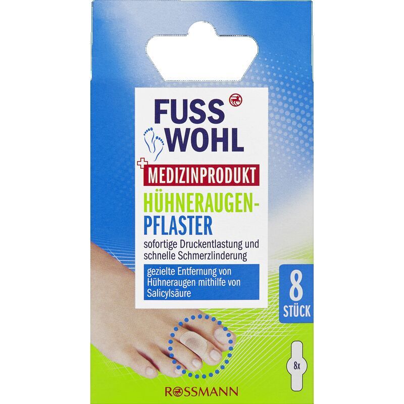 Кукурузные пластыри FUSSWOHL, 8 шт.
Кукурузные пластыри FUSSWOHL, 8 шт.