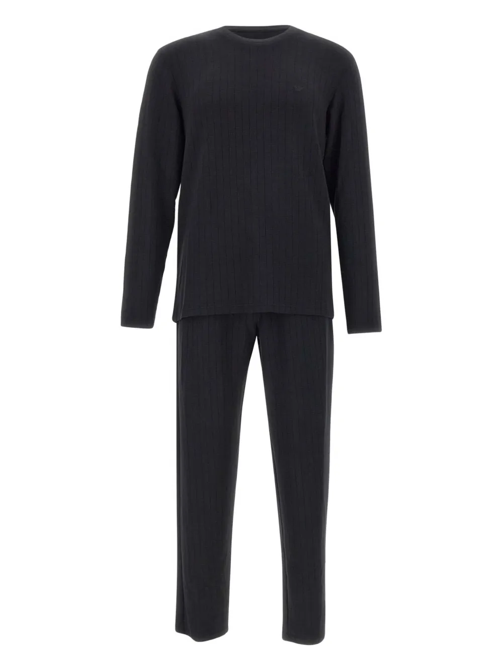Пижамный комплект в полоску с логотипом Emporio Armani, черный
Пижамный комплект в полоску с логотипом Emporio Armani, черный