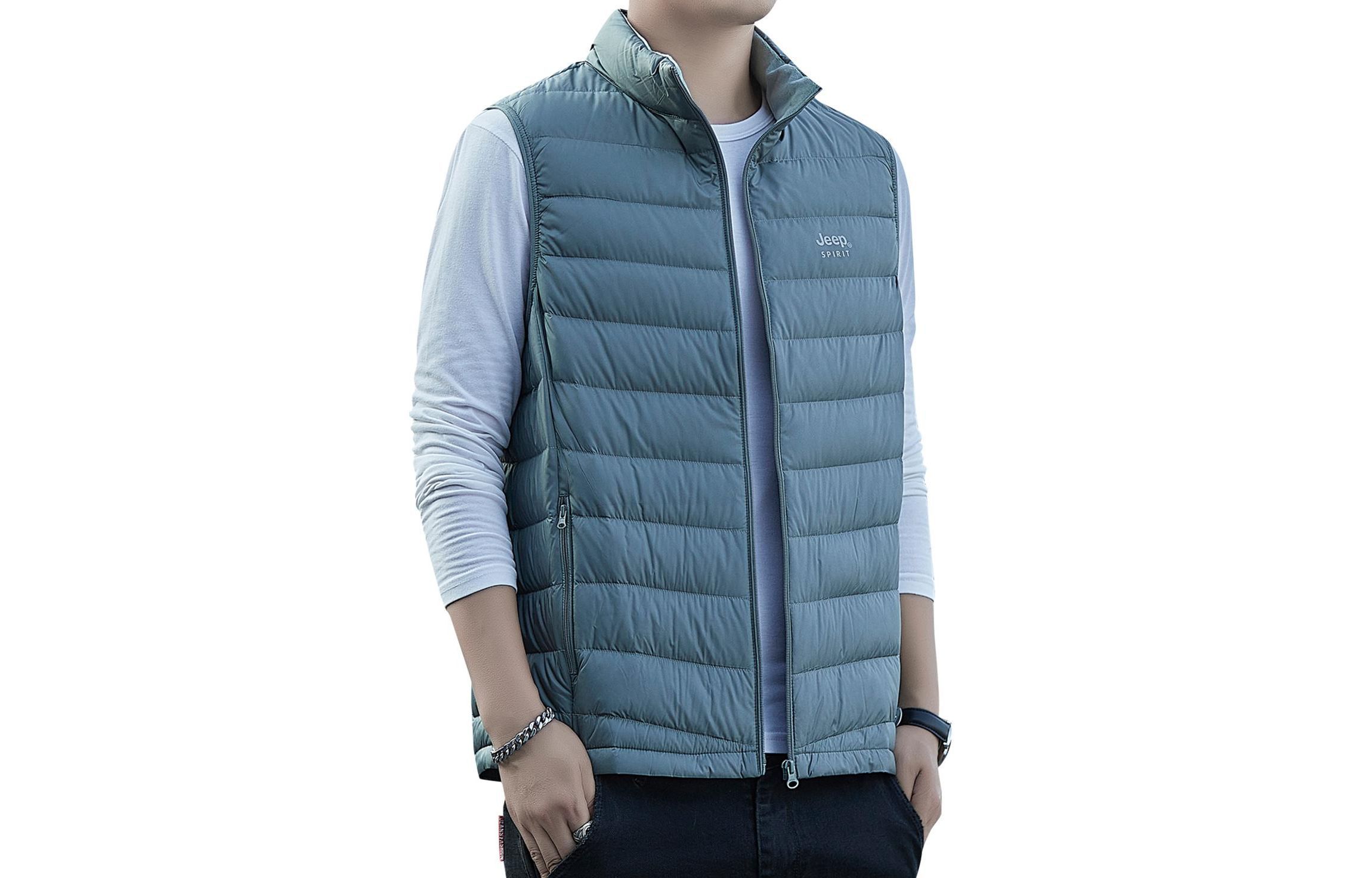 JEEP SPIRIT Пуховая жилетка для мужчин, Light Aqua Green
JEEP SPIRIT Пуховая жилетка для мужчин, Light Aqua Green