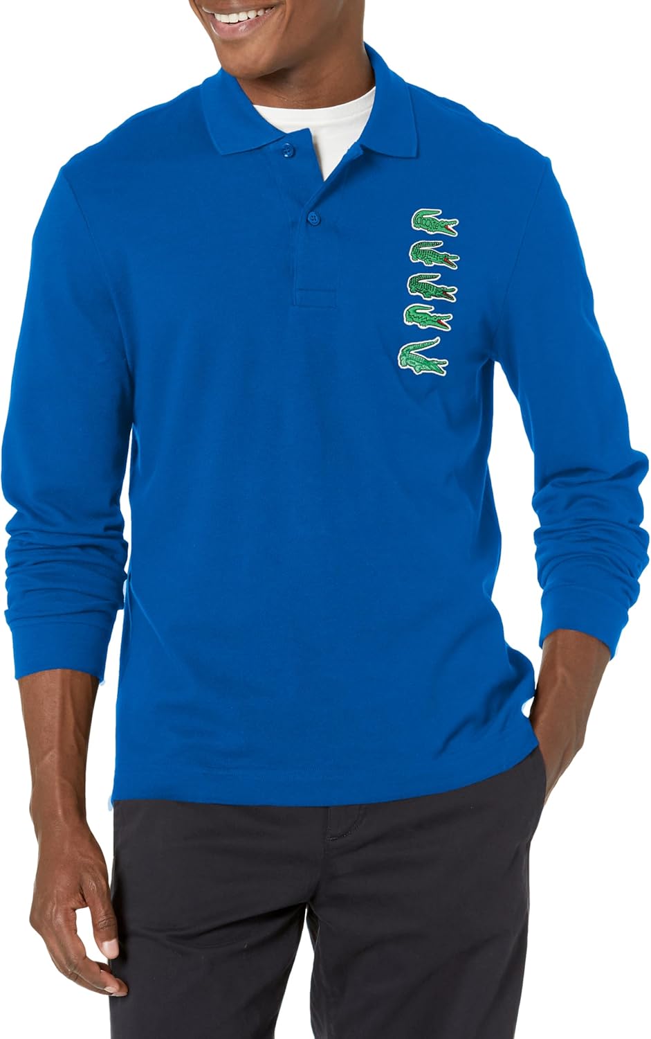 Мужская поло Lacoste с длинным рукавом Stacked Timeline Croc, Cobalt, Синий, Мужская поло Lacoste с длинным рукавом Stacked Timeline Croc, Cobalt
Мужская поло Lacoste с длинным рукавом Stacked Timeline Croc, Cobalt, Синий, Мужская поло Lacoste с длинным рукавом Stacked Timeline Croc, Cobalt