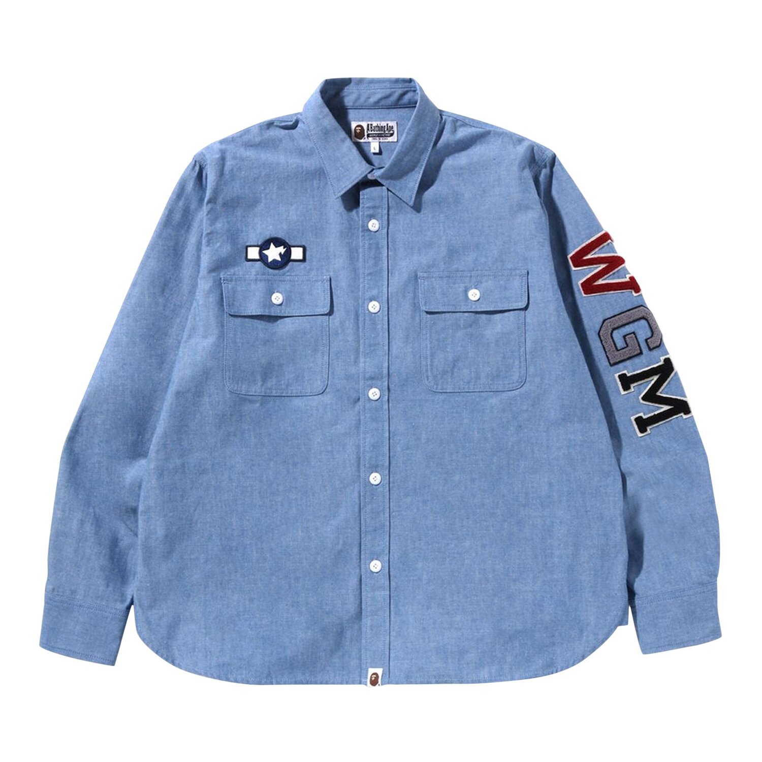 Рубашка свободного кроя BAPE Busy Shark Chambray, цвет Синий/Светлый индиго
Рубашка свободного кроя BAPE Busy Shark Chambray, цвет Синий/Светлый индиго
