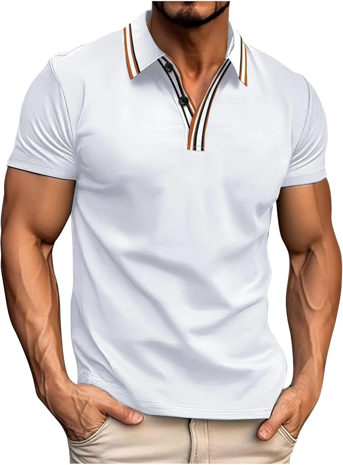 Мужская однотонная рубашка с отложным воротником и коротким рукавом
Мужская однотонная рубашка с отложным воротником и коротким рукавом