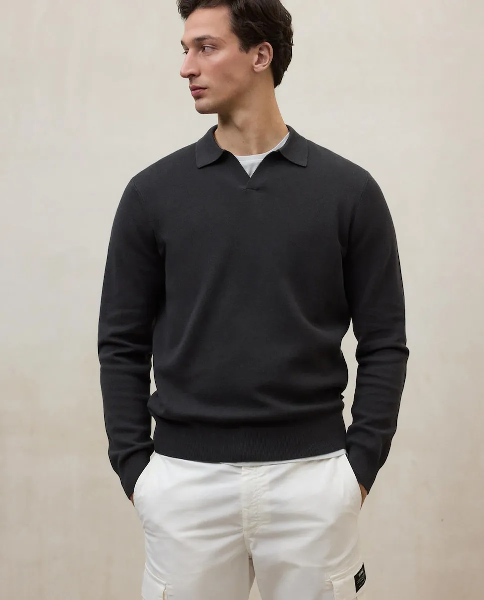 Мужской свитер из тонкого трикотажа с воротником-поло Ecoalf, темно-зеленый
Мужской свитер из тонкого трикотажа с воротником-поло Ecoalf, темно-зеленый