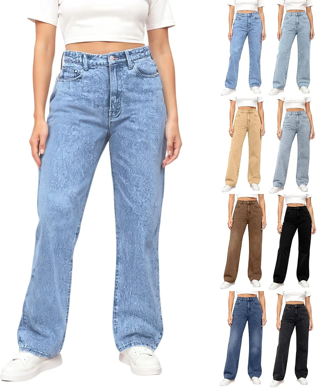 Женские джинсы Stretchy High Waisted Straight Leg Jogger с карманами Gumipy
Женские джинсы Stretchy High Waisted Straight Leg Jogger с карманами Gumipy