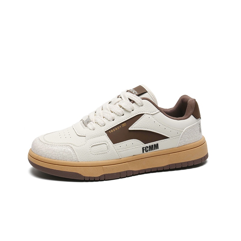 FCMM Мужские лоу-топ скейтборд кроссовки бежево-коричневые, цвет Beige Brown 
FCMM Мужские лоу-топ скейтборд кроссовки бежево-коричневые, цвет Beige Brown