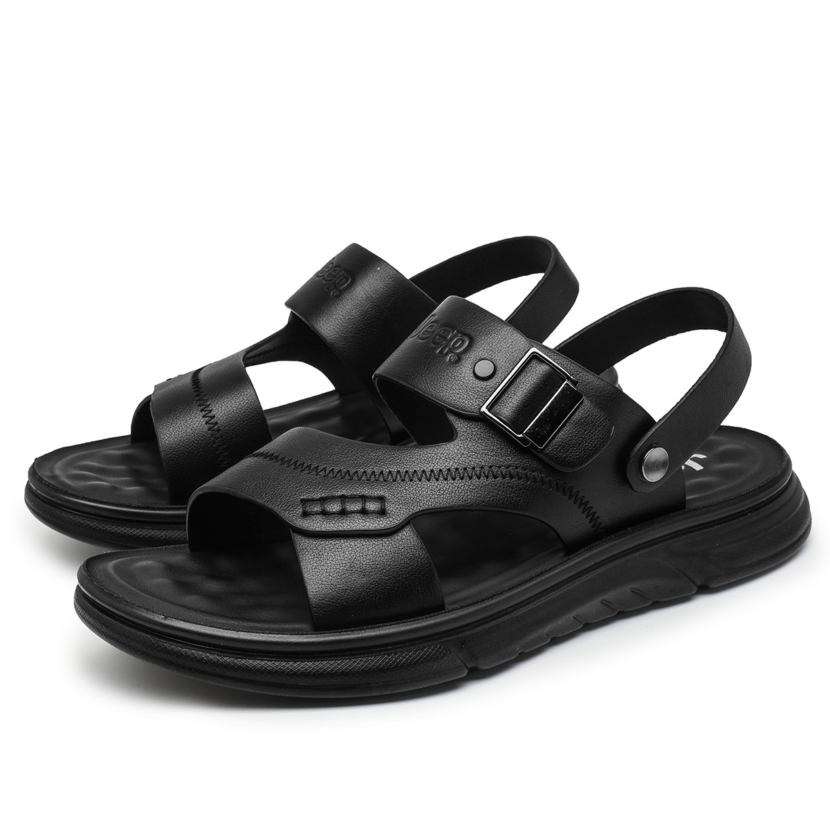 Jeep Пляжные сандалии мужские, черно-коричневые
Jeep Пляжные сандалии мужские, черно-коричневые