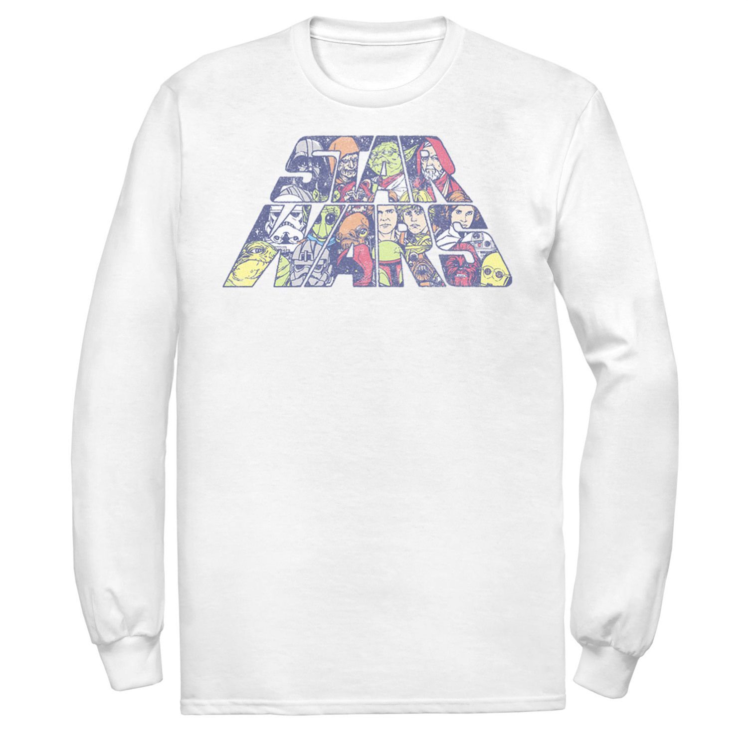 Мужская футболка с логотипом «Звездных войн» и персонажами Licensed Character
Мужская футболка с логотипом «Звездных войн» и персонажами Licensed Character