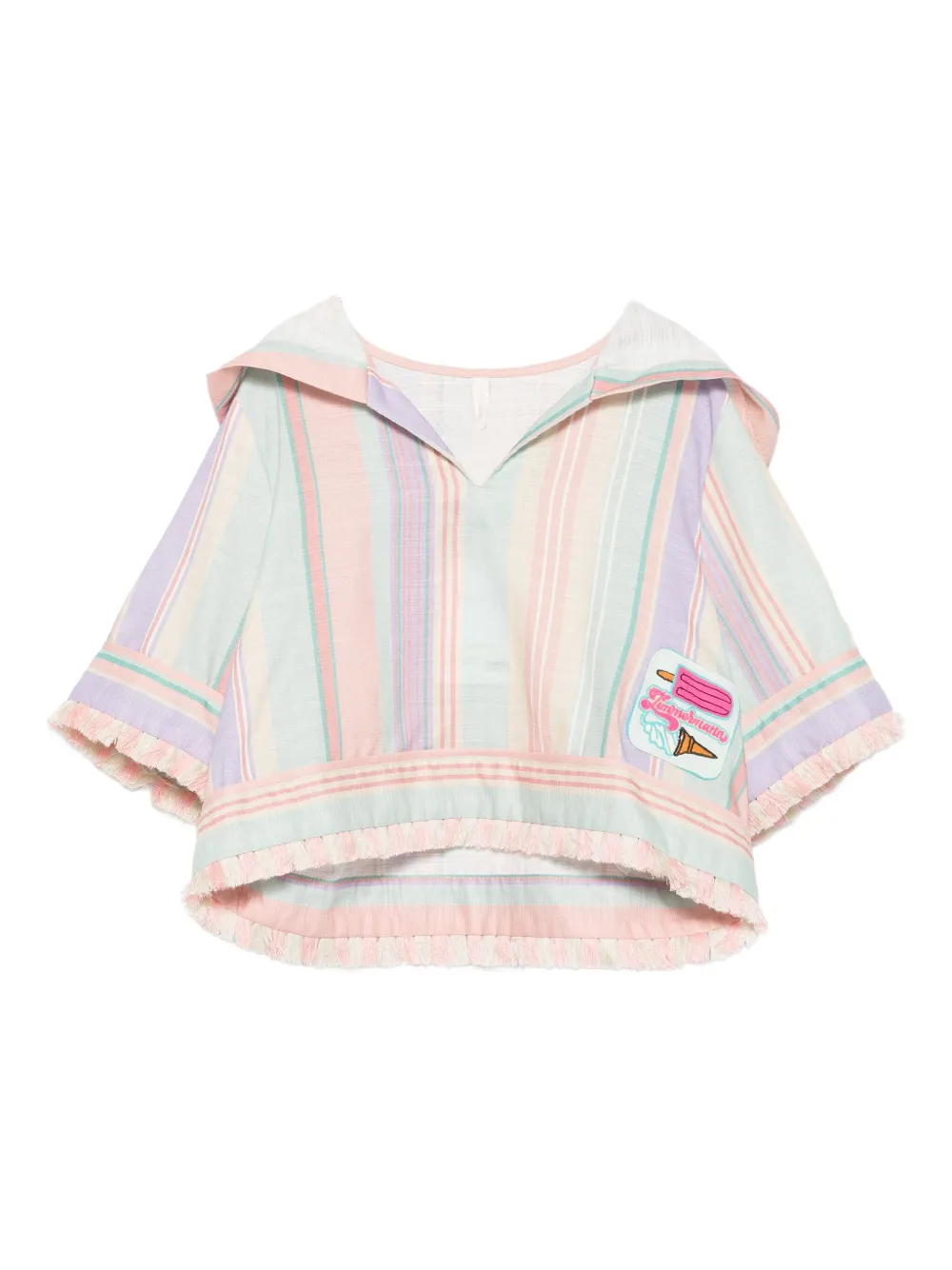 Полосатая толстовка с бахромой ZIMMERMANN Kids, розовый
Полосатая толстовка с бахромой ZIMMERMANN Kids, розовый