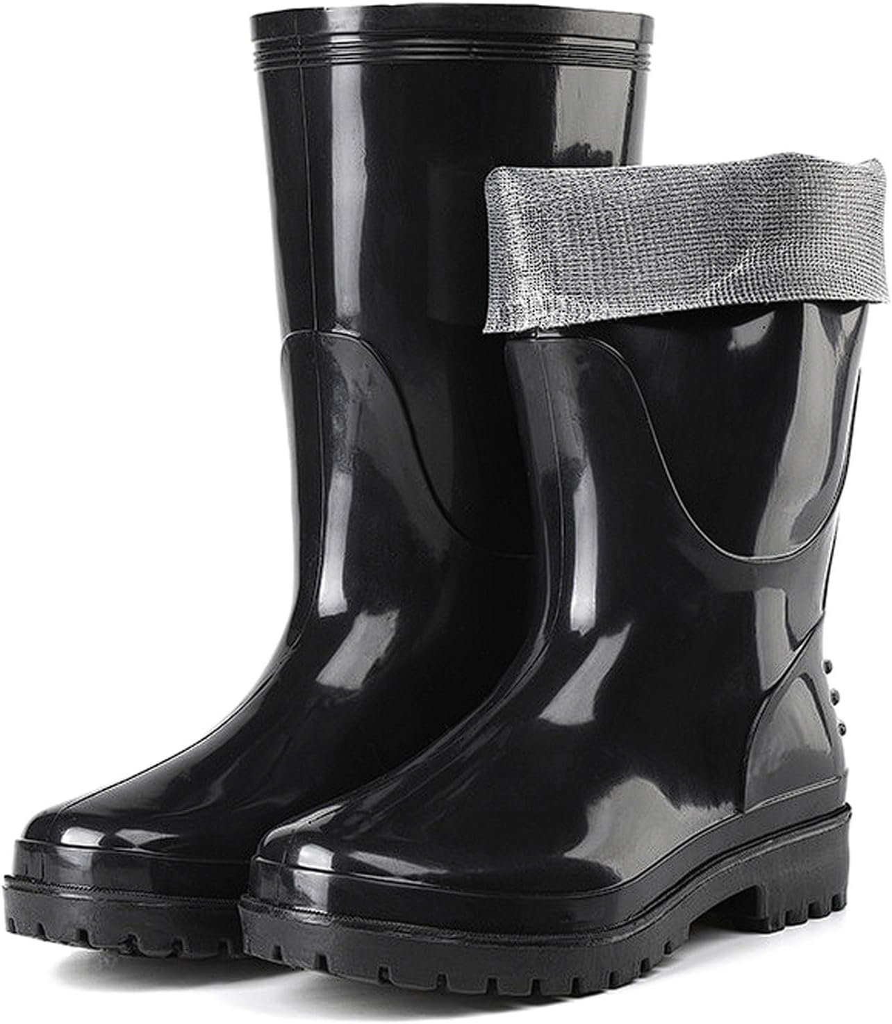 Мужские водонепроницаемые резиновые сапоги средней высоты, с подошвой из ПВХ и коровьей кожи, защитная обувь для рыбалки и работы в промышленности Qiangan, черный
Мужские водонепроницаемые резиновые сапоги средней высоты, с подошвой из ПВХ и коровьей кожи, защитная обувь для рыбалки и работы в промышленности Qiangan, черный