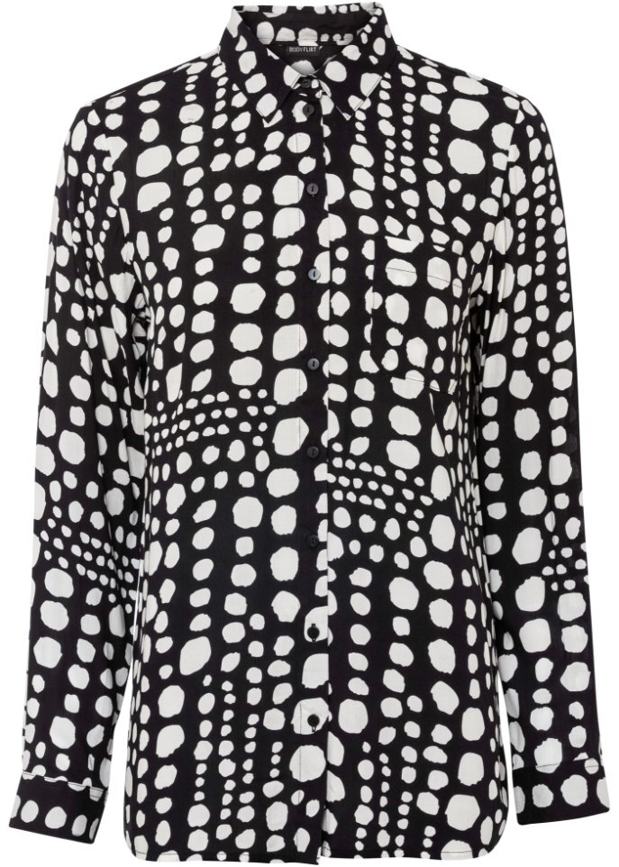 Длинная блузка с принтом из экологически чистой вискозы Bodyflirt, черный
Длинная блузка с принтом из экологически чистой вискозы Bodyflirt, черный