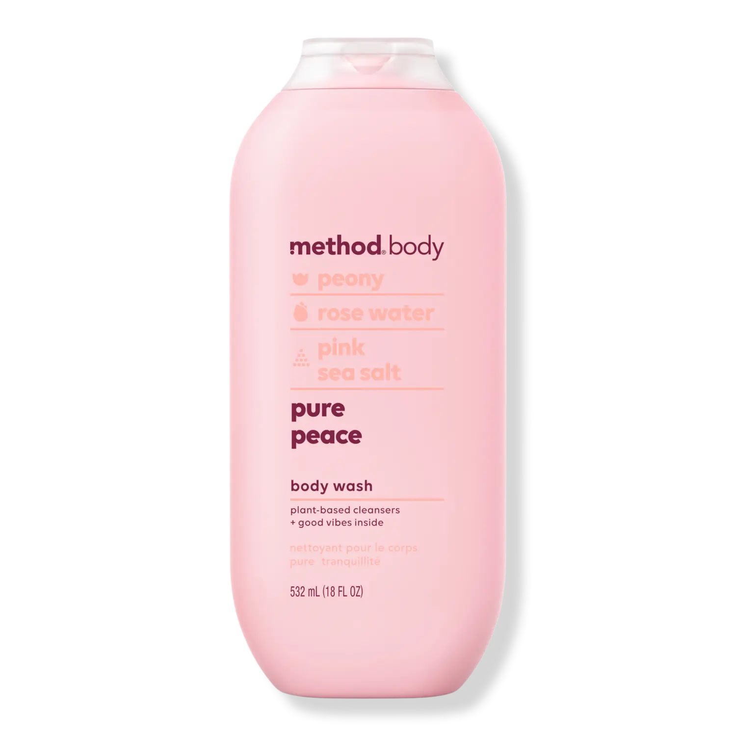 Гель для душа method, Pure Peace (peony, rose water, and pink sea salt)
Гель для душа method, Pure Peace (peony, rose water, and pink sea salt)