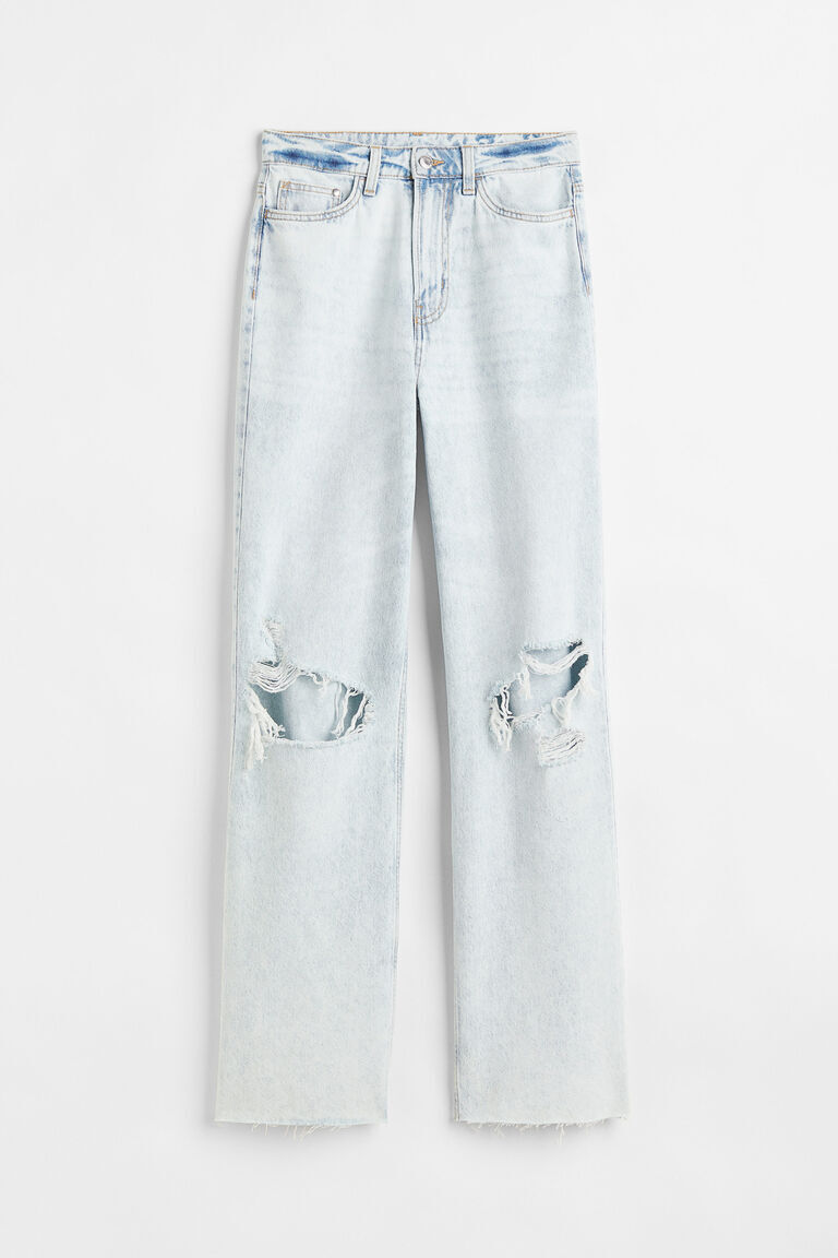 Широкие ультравысокие джинсы H&M, синий
Широкие ультравысокие джинсы H&M, синий