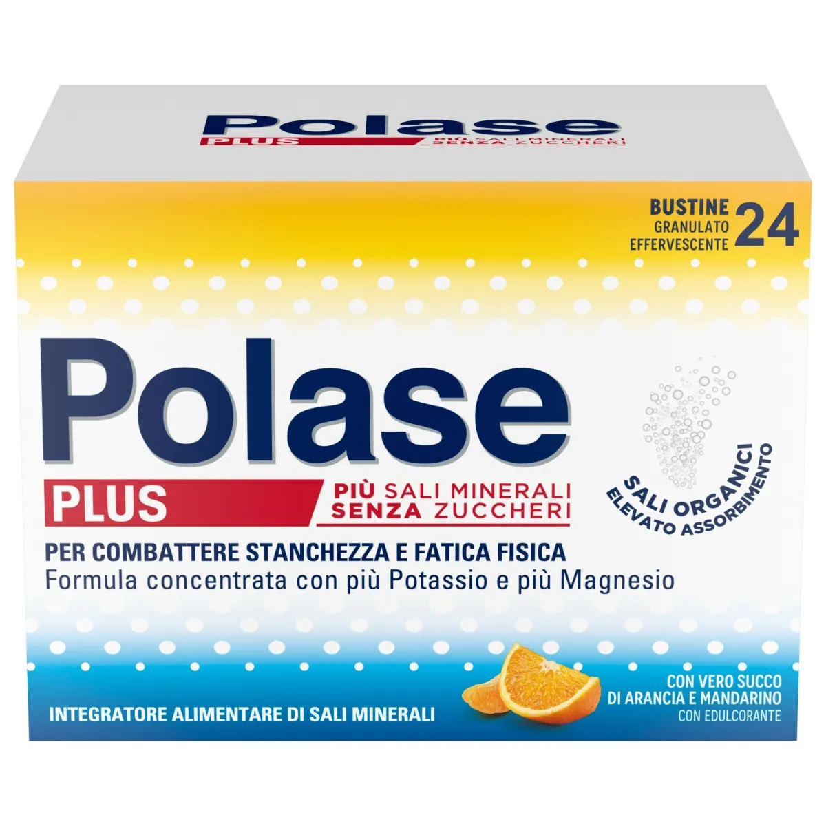 Polase Plus со вкусом апельсина без сахара, 24 пакетика, добавка от усталости