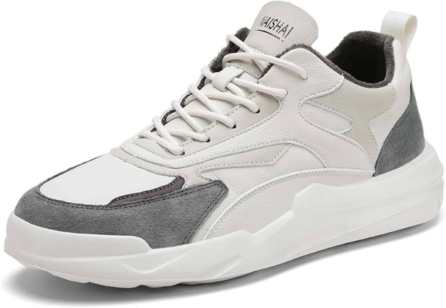 Мужские модные кожаные кроссовки Boaobaihuo на платформе с шнуровкой, низкие, с нескользящей подошвой, с круглым носком, повседневные массивные туфли для занятий в спортзале, тенниса, бега и ходьбы, серый
Мужские модные кожаные кроссовки Boaobaihuo на платформе с шнуровкой, низкие, с нескользящей подошвой, с круглым носком, повседневные массивные туфли для занятий в спортзале, тенниса, бега и ходьбы, серый