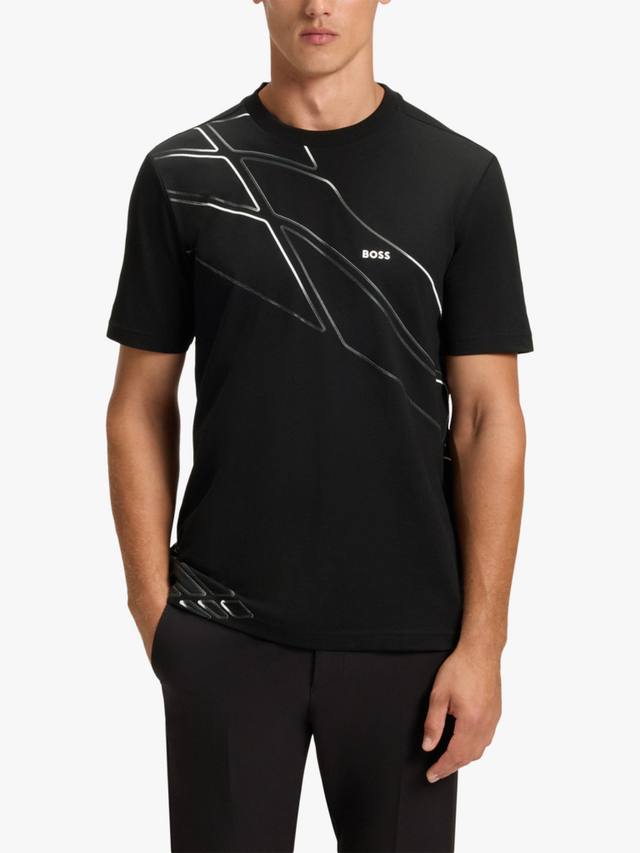 BOSS Cotton Blend Regular Fit футболка с абстрактным принтом HUGO BOSS, Black
BOSS Cotton Blend Regular Fit футболка с абстрактным принтом HUGO BOSS, Black