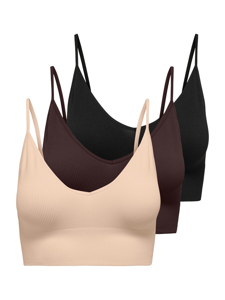 Бюстгальтер-бралетт ONLY ONLVICKY, бежевый/коричневый/черный
Бюстгальтер-бралетт ONLY ONLVICKY, бежевый/коричневый/черный