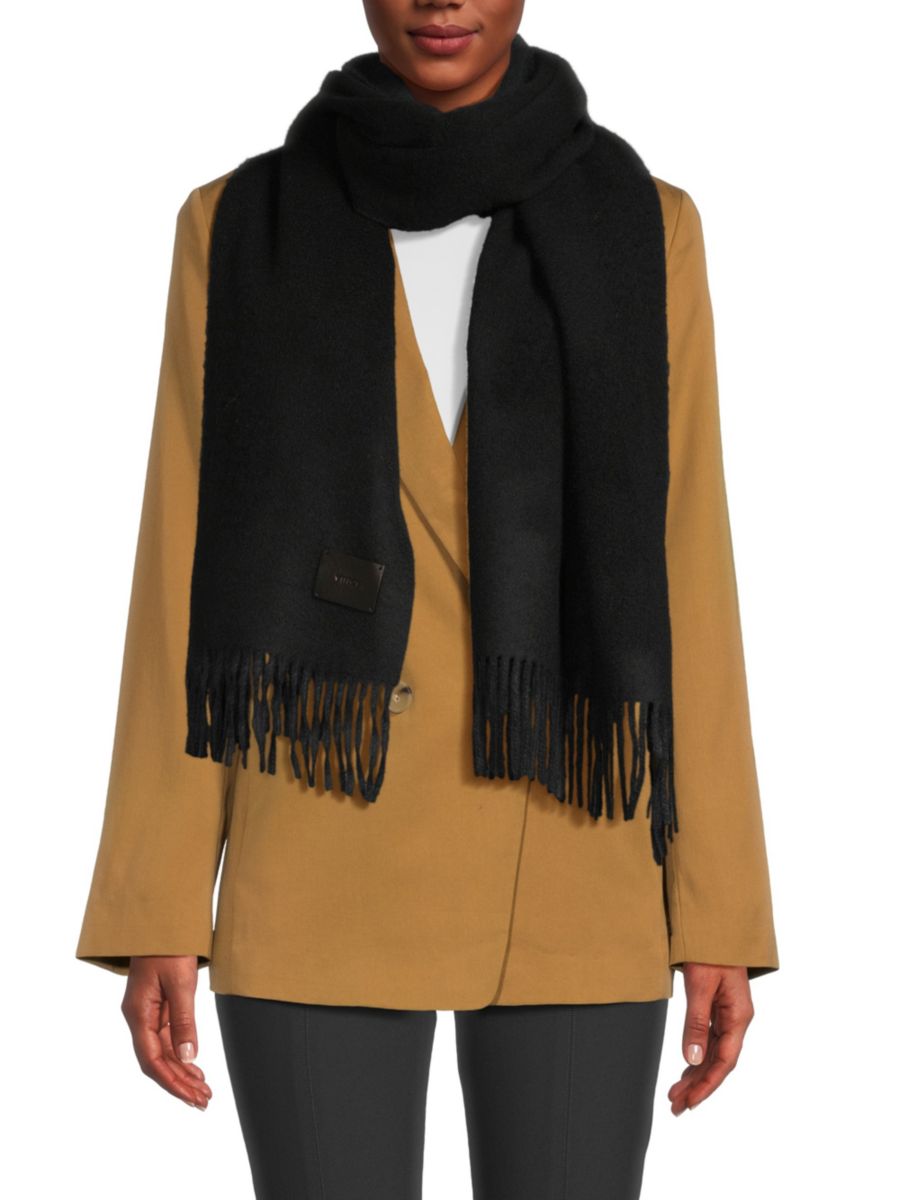 Шарф из мериносовой шерсти с бахромой Vince, черный
Шарф из мериносовой шерсти с бахромой Vince, черный
