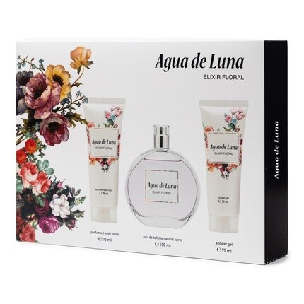 Agua De Luna Floral Elixir Gift Set For Women Eau De Toilette 100ml Body Cream 75ml Shower Gel 75ml Citrus And Floral Scent Long Lasting Fresh Fragrance
Agua De Luna Floral Elixir Gift Set For Women Eau De Toilette 100ml Body Cream 75ml Shower Gel 75ml Citrus And Floral Scent Long Lasting Fresh Fragrance