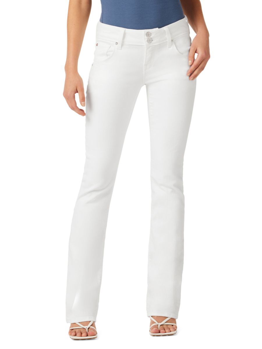 Джинсы Beth Mid Rise Baby Bootcut Hudson Jeans, белый 
Джинсы Beth Mid Rise Baby Bootcut Hudson Jeans, белый
