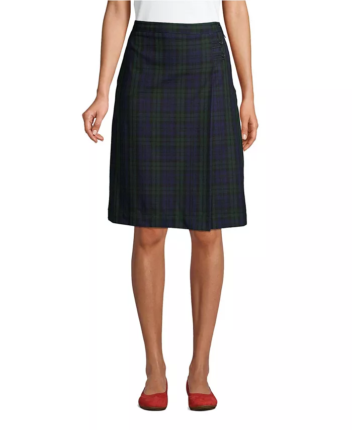 Женская клетчатая юбка А-силуэта ниже колена Lands' End, синий
Женская клетчатая юбка А-силуэта ниже колена Lands' End, синий