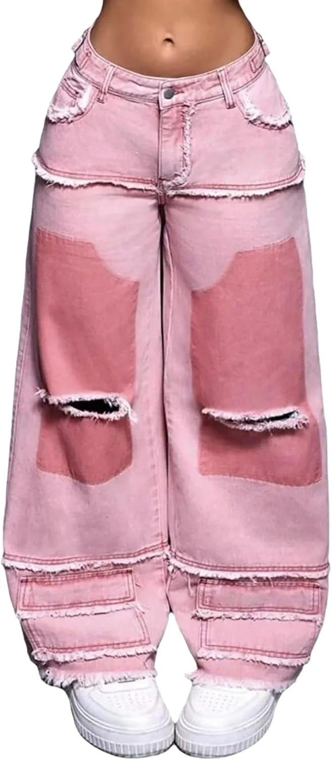 Женские рваные джинсы прямого кроя Stretchy Patchwork Raw Edge Hem QLAUYIOE
Женские рваные джинсы прямого кроя Stretchy Patchwork Raw Edge Hem QLAUYIOE