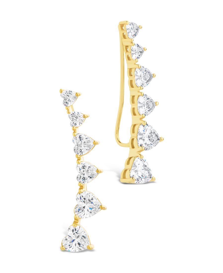 Серьги-гвоздики Jillian CZ Heart Crawler из стерлингового серебра Sterling Forever, Clear/Gold
Серьги-гвоздики Jillian CZ Heart Crawler из стерлингового серебра Sterling Forever, Clear/Gold