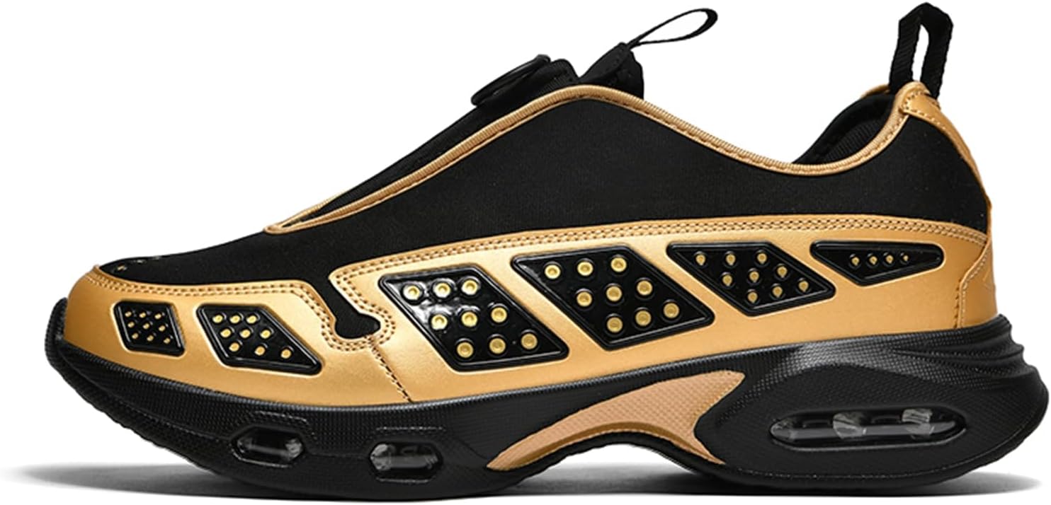 Мужские модные кроссовки с сеткой, круглый носок, шнуровка, толстая подошва и противоскользящие беговые туфли, подходящие для ходьбы, фитнеса и работы Qaoterod, золотой
Мужские модные кроссовки с сеткой, круглый носок, шнуровка, толстая подошва и противоскользящие беговые туфли, подходящие для ходьбы, фитнеса и работы Qaoterod, золотой
