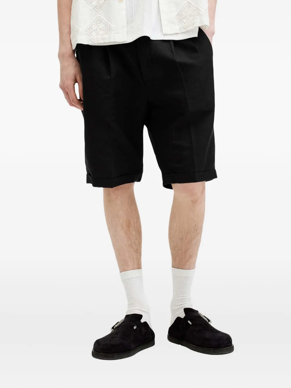 Шорты со складками спереди AllSaints, черный
Шорты со складками спереди AllSaints, черный