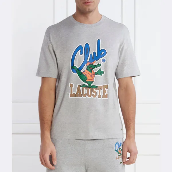 Футболка свободного кроя Lacoste, серый 
Футболка свободного кроя Lacoste, серый