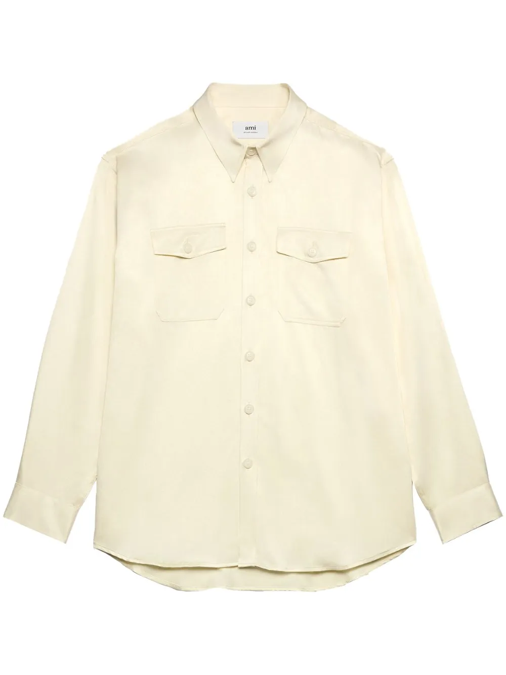 Рубашка с заостренным воротником AMI Paris, нейтральный
Рубашка с заостренным воротником AMI Paris, нейтральный