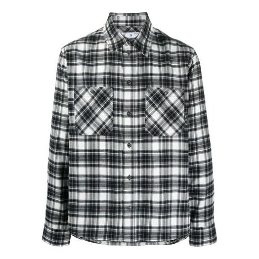 Рубашка ss21 plaid long sleeves shirt black Off-White, черный 
Рубашка ss21 plaid long sleeves shirt black Off-White, черный