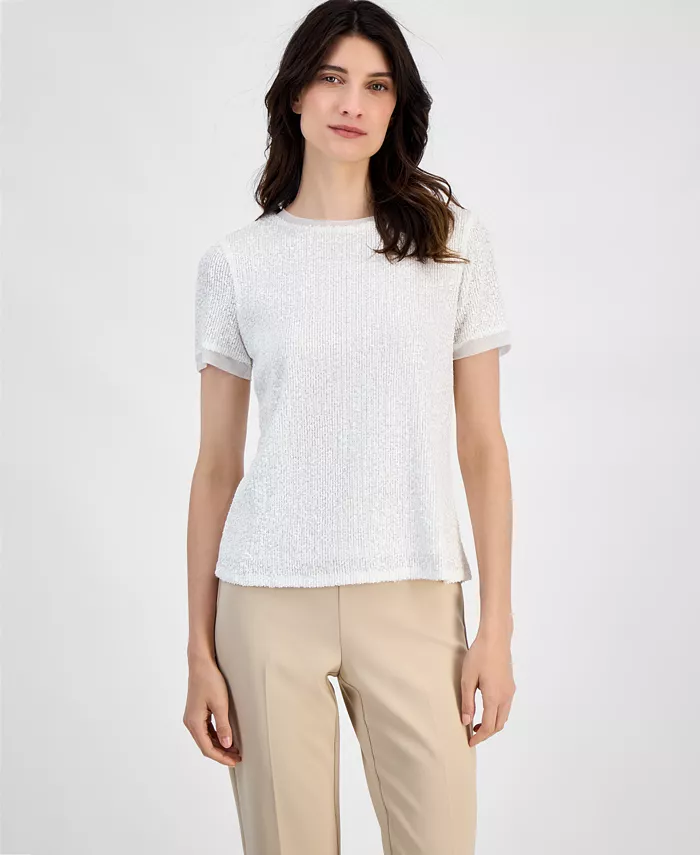 Женская футболка с пайетками Anne Klein, белый
Женская футболка с пайетками Anne Klein, белый