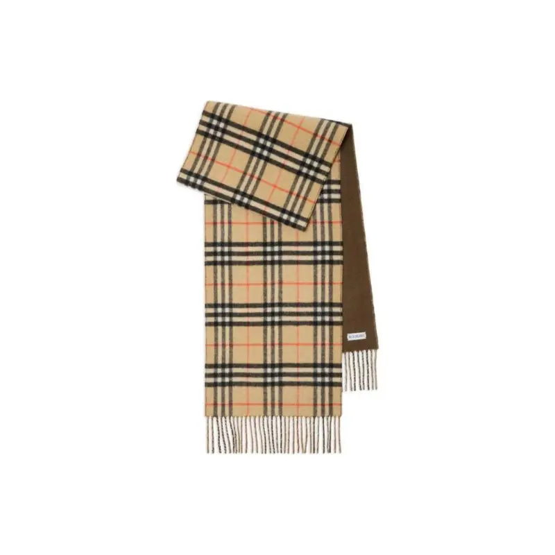 Burberry Винтажный клетчатый шарф, Brown 
Burberry Винтажный клетчатый шарф, Brown