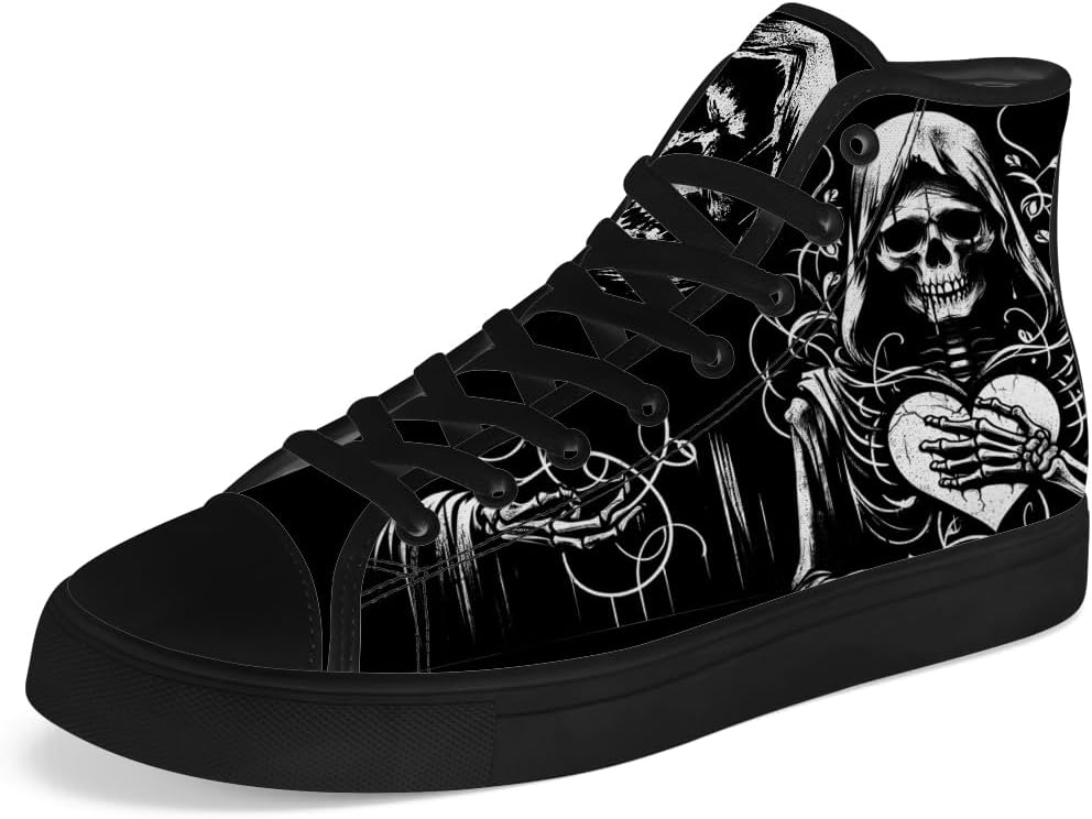 Мужские и женские высокие кеды с черепом на шнуровке, готические высокие кеды, повседневная обувь Chebing, серый
Мужские и женские высокие кеды с черепом на шнуровке, готические высокие кеды, повседневная обувь Chebing, серый