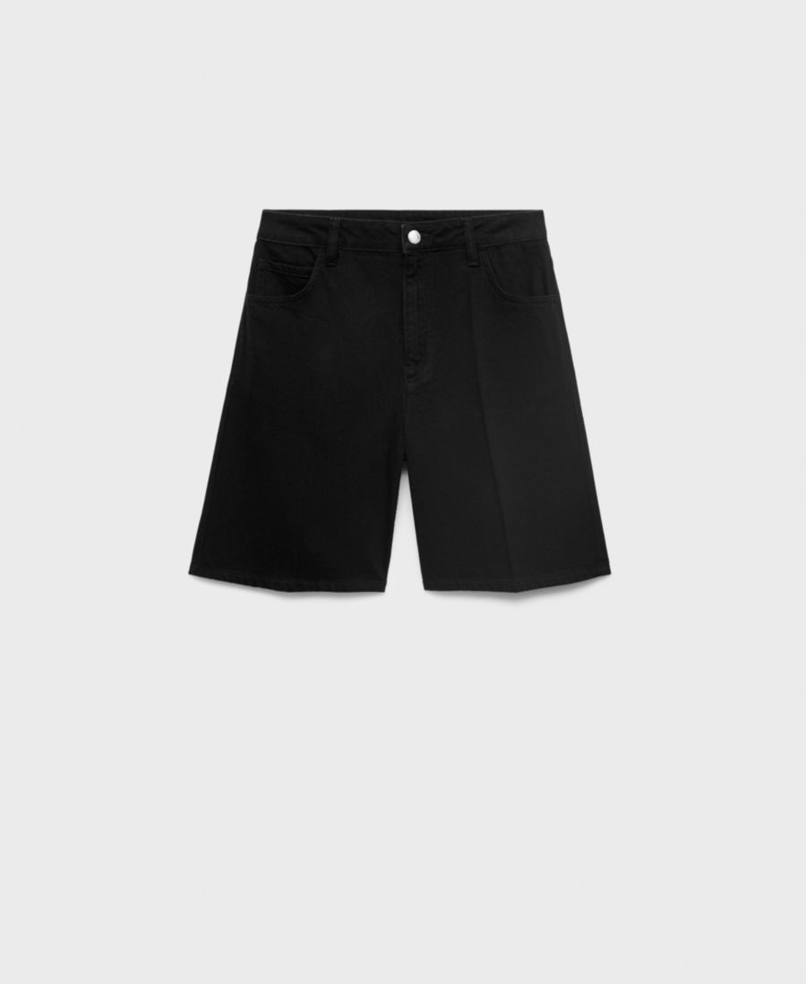 Женские джинсовые шорты-бермуды с высокой талией MANGO, Black denim
Женские джинсовые шорты-бермуды с высокой талией MANGO, Black denim