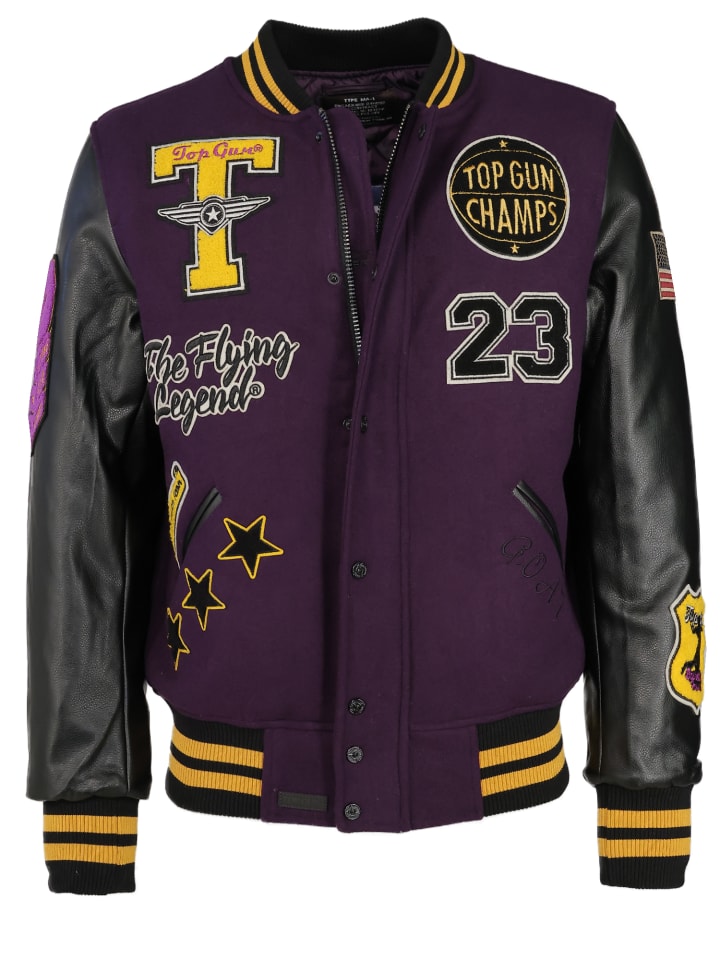 TOP GUN Студенческая куртка TG20213031 черного и фиолетового цвета
TOP GUN Студенческая куртка TG20213031 черного и фиолетового цвета