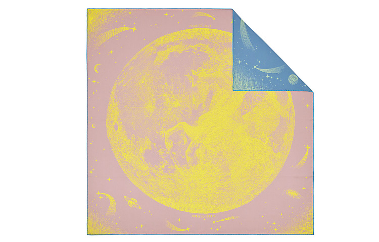 HERMES Шёлковый шарф, Pink/Blue/Yellow 
HERMES Шёлковый шарф, Pink/Blue/Yellow