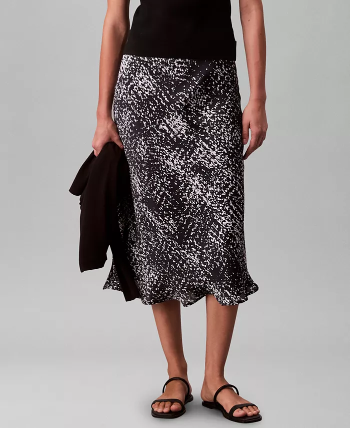 Женская юбка миди из фактурного атласа с принтом Calvin Klein, синий
Женская юбка миди из фактурного атласа с принтом Calvin Klein, синий