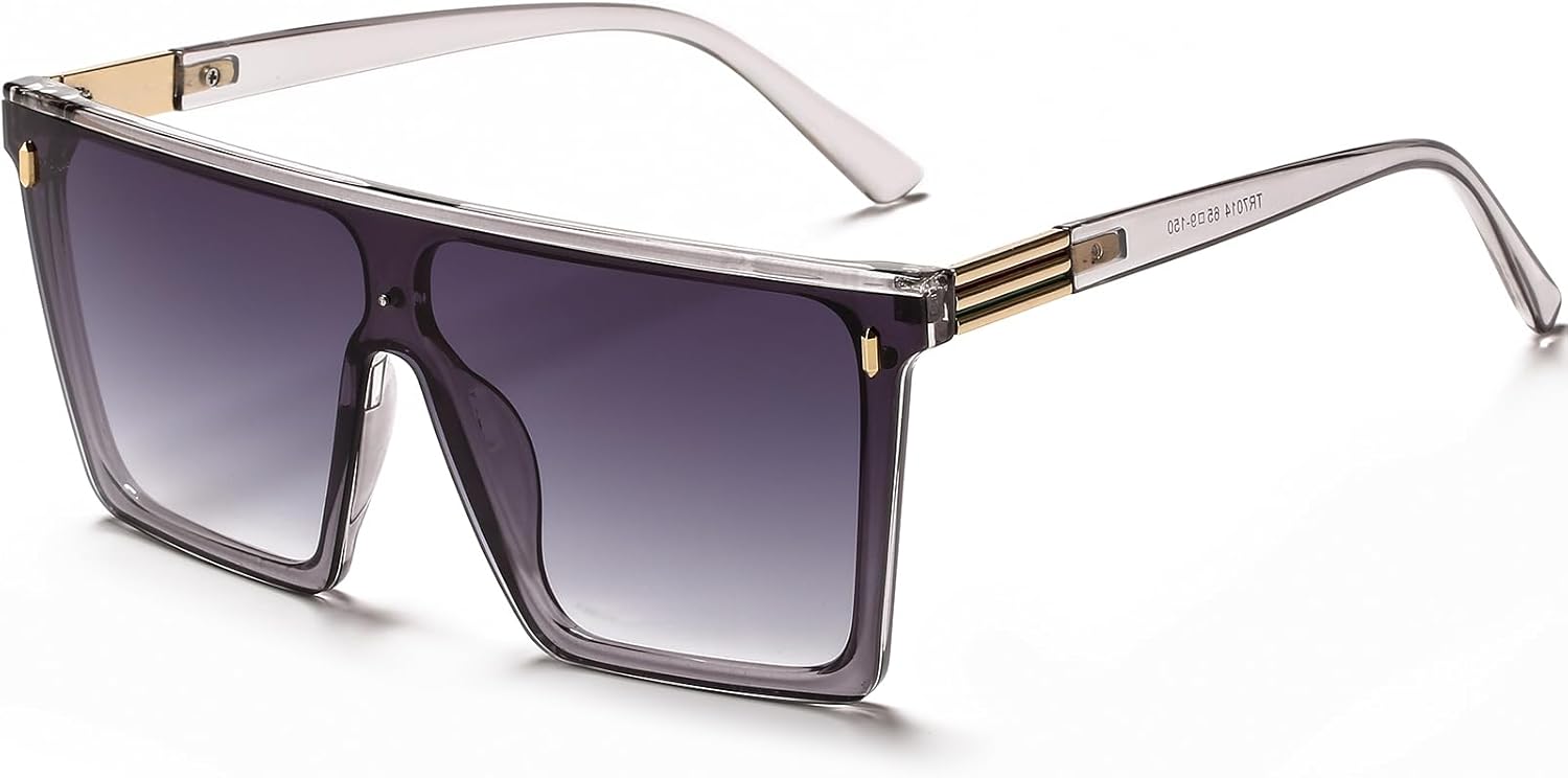 Квадратные солнцезащитные очки большого размера для женщин и мужчин, модные, с плоской верхней частью, в крупной оправе, с защитой от УФ-излучения UV400, черные BRMHDY, A4 Grey/Grey Gradient
Квадратные солнцезащитные очки большого размера для женщин и мужчин, модные, с плоской верхней частью, в крупной оправе, с защитой от УФ-излучения UV400, черные BRMHDY, A4 Grey/Grey Gradient