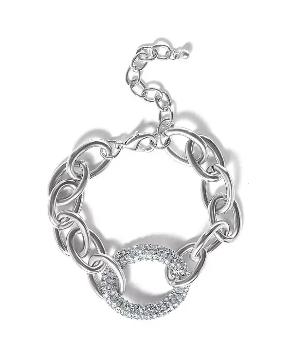 Браслет из овальных звеньев серебристого цвета с паве Jessica Simpson, silver
Браслет из овальных звеньев серебристого цвета с паве Jessica Simpson, silver